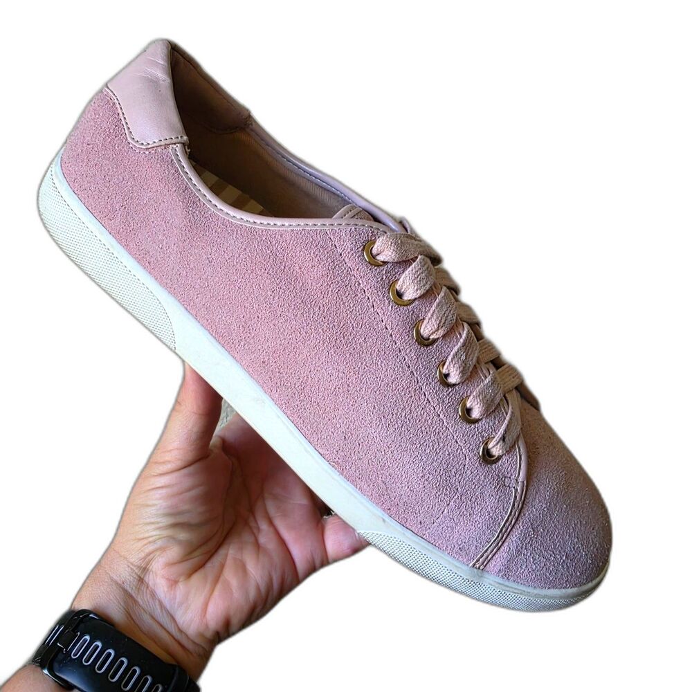 Vionic Suede Brinley Sneakers 10 Water Resistant Suede Lace Up Shoes Cushioned